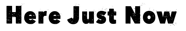 Here Just Now font preview